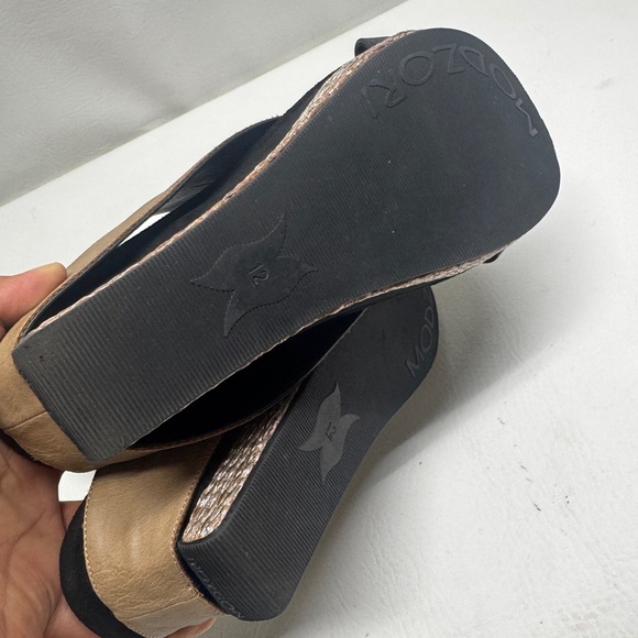 Modzori Olivia reversible Black and Tan Women's Wedge Sandals size 12 - Picture 7 of 8